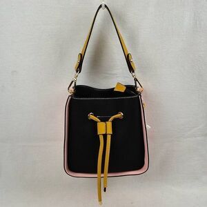 2N1 Drawstring Single Handle Bucket Shoulder/Tote Bag with Pouch